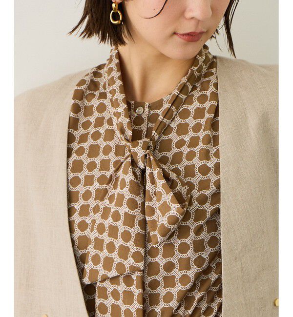 ROPE「ship's rope' オリジナルプリントプリーツタイワンピース」|ワンピース|