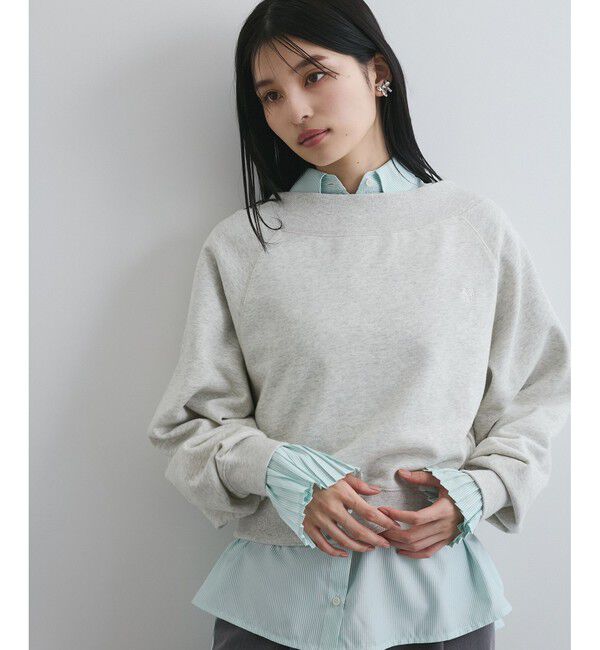 VIS「【2WAY】ワンオフショルダー胸刺繍スウェットプルオーバー」|スウェット・ジャージ|