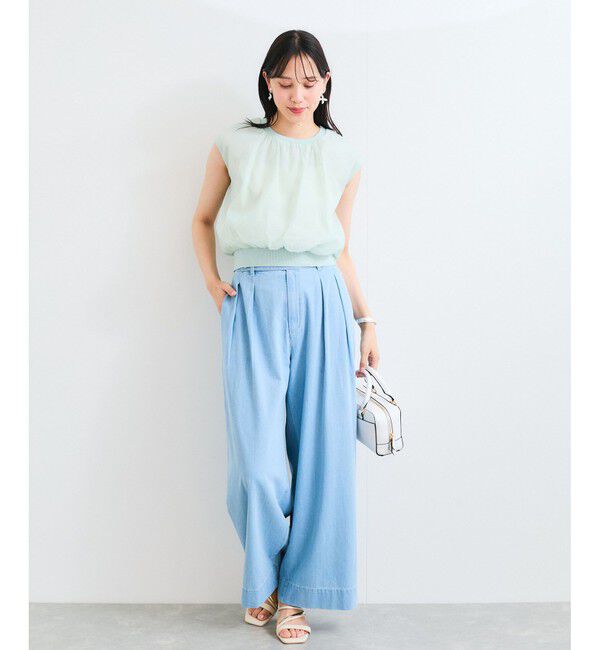 VIS「【接触冷感】楊柳シアードッキングカットプルオーバー」|Tシャツ・カットソー|