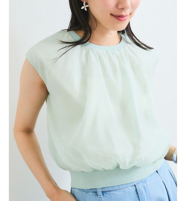 VIS「【接触冷感】楊柳シアードッキングカットプルオーバー」|Tシャツ・カットソー|