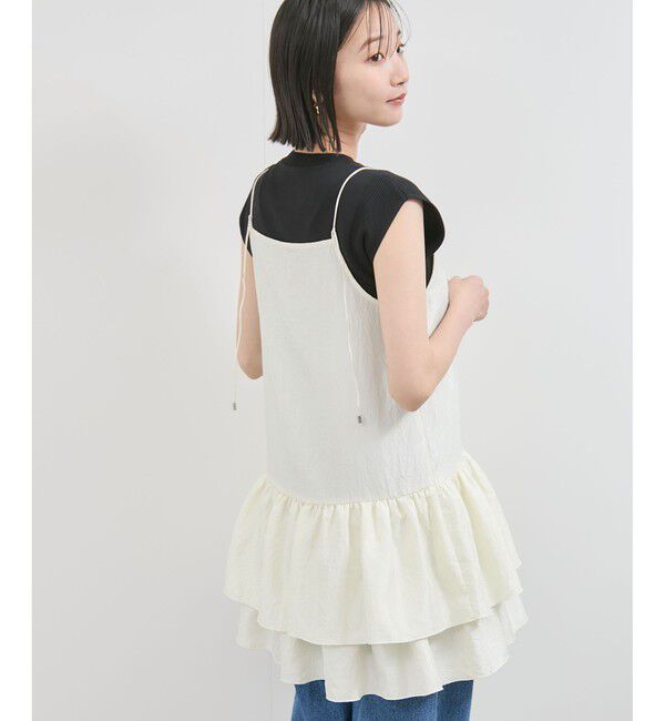 VIS「【WEB限定】【前後2WAY】フリルキャミチュニック」|チュニック|