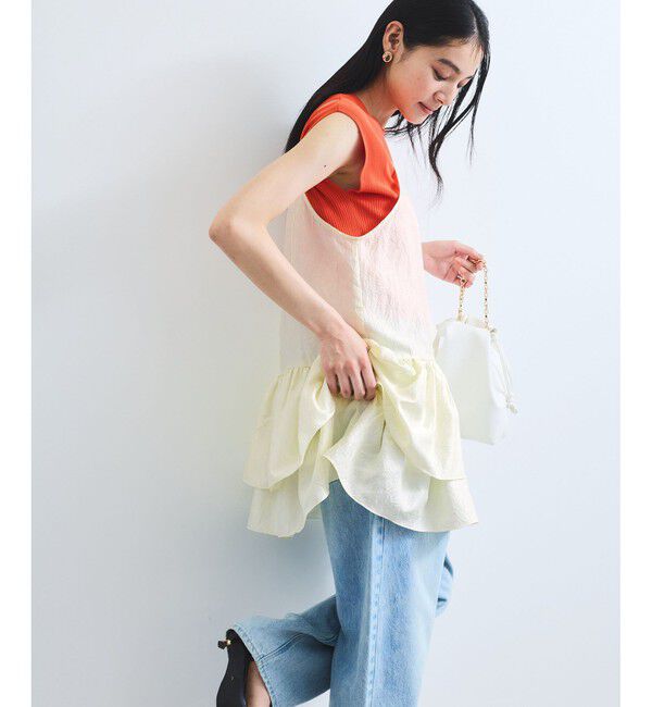 VIS「【WEB限定】【前後2WAY】フリルキャミチュニック」|チュニック|