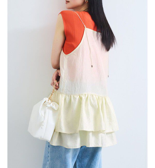 VIS「【WEB限定】【前後2WAY】フリルキャミチュニック」|チュニック|