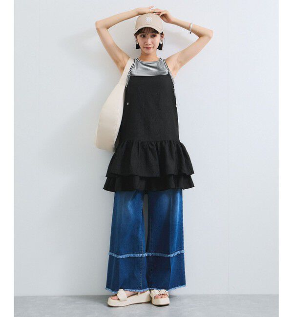 VIS「【WEB限定】【前後2WAY】フリルキャミチュニック」|チュニック|