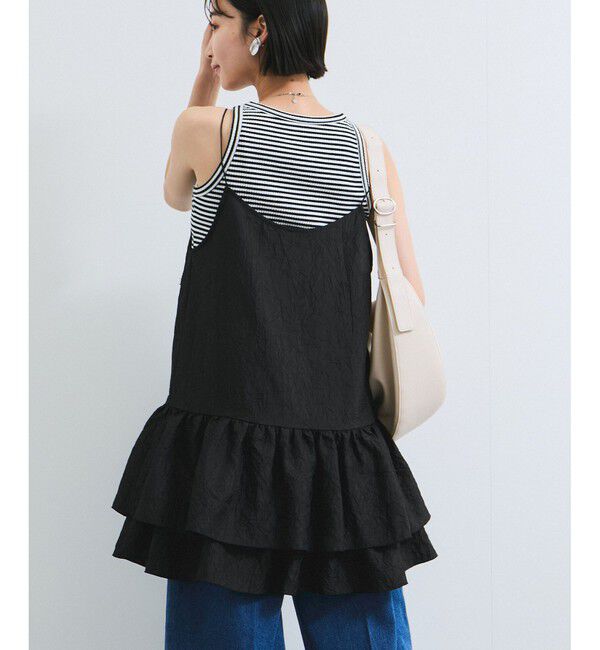 VIS「【WEB限定】【前後2WAY】フリルキャミチュニック」|チュニック|