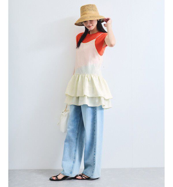 VIS「【WEB限定】【前後2WAY】フリルキャミチュニック」|チュニック|