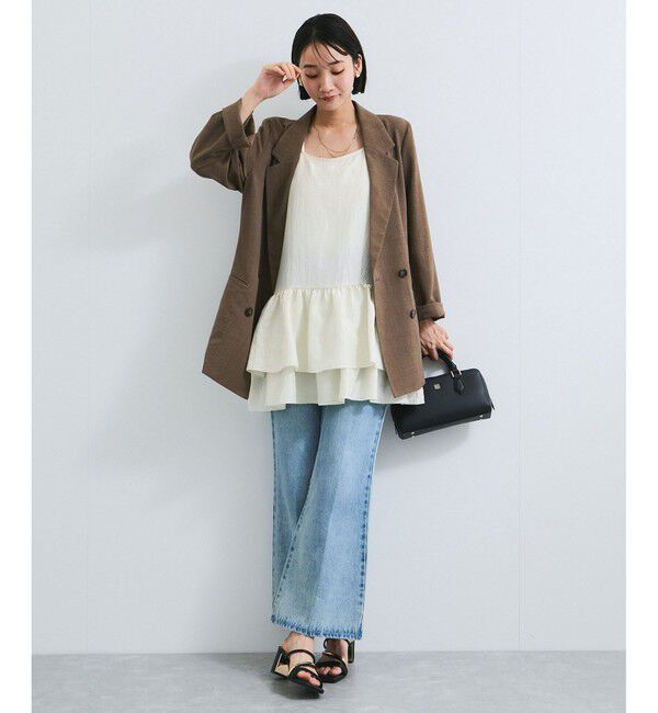 VIS「【WEB限定】【前後2WAY】フリルキャミチュニック」|チュニック|