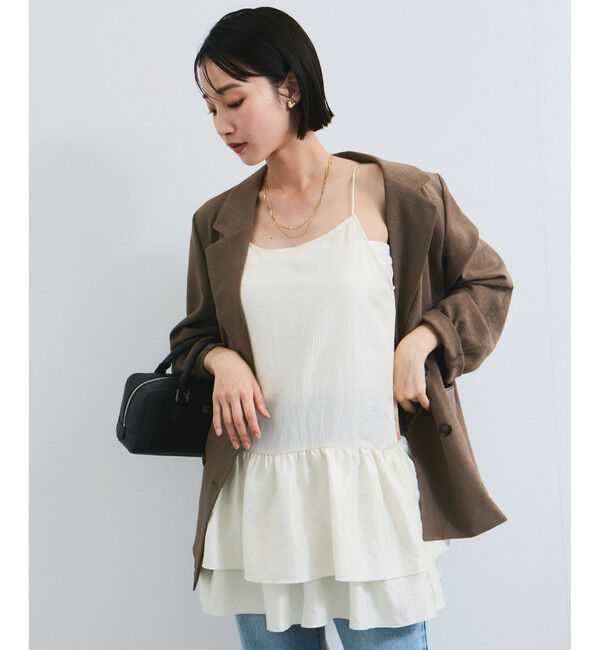 VIS「【WEB限定】【前後2WAY】フリルキャミチュニック」|チュニック|