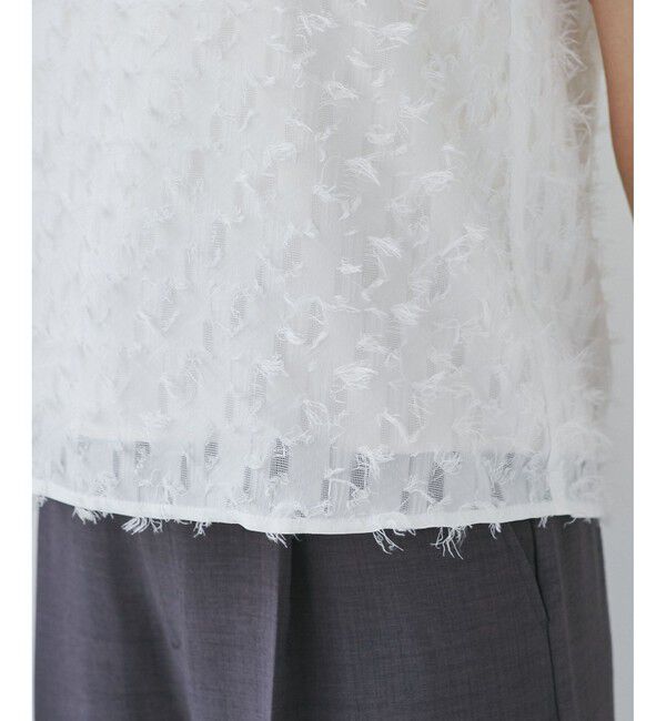 VIS「チューリップスリーブジャガードスキッパーブラウス」|シャツ・ブラウス|