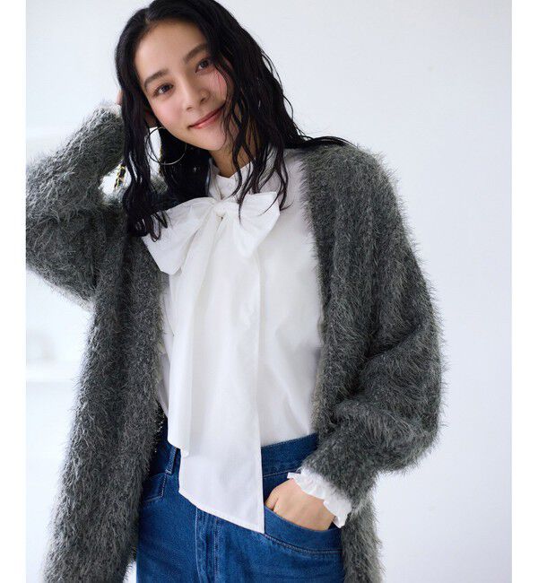 VIS「ポップコーンヤーンラメフェザーニットカーディガン/WEB限定FSサイズ」|カーディガン|スミクロ(05)