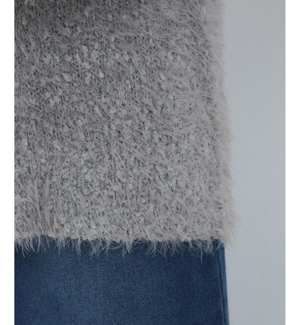 VIS「ポップコーンヤーンラメフェザーニットカーディガン/WEB限定FSサイズ」|カーディガン|