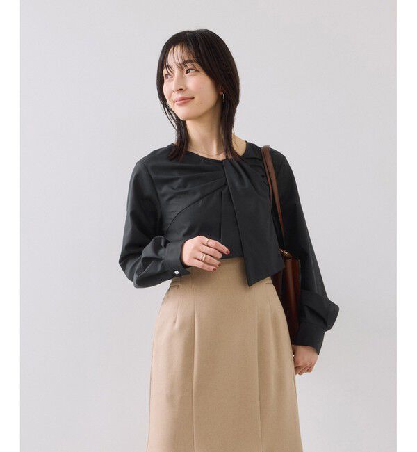 VIS「フロントねじりデザインブラウス」|シャツ・ブラウス|