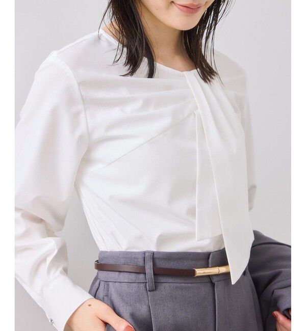 VIS「フロントねじりデザインブラウス」|シャツ・ブラウス|