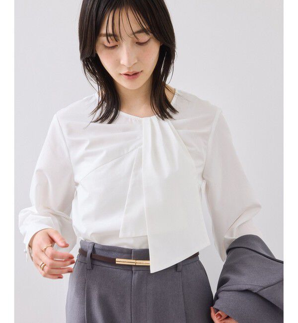VIS「フロントねじりデザインブラウス」|シャツ・ブラウス|