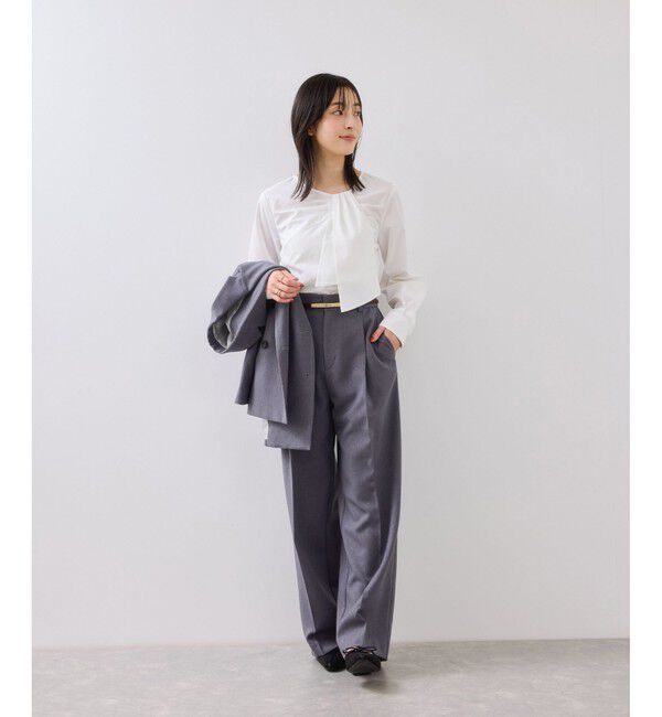 VIS「フロントねじりデザインブラウス」|シャツ・ブラウス|