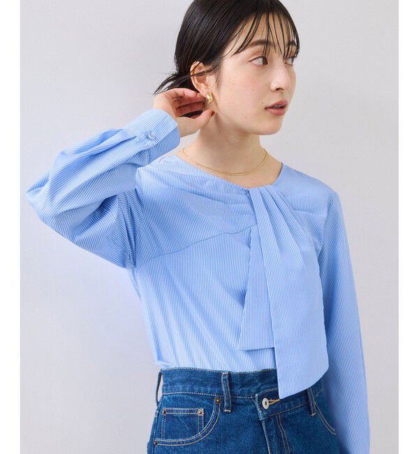 VIS「フロントねじりデザインブラウス」|シャツ・ブラウス|