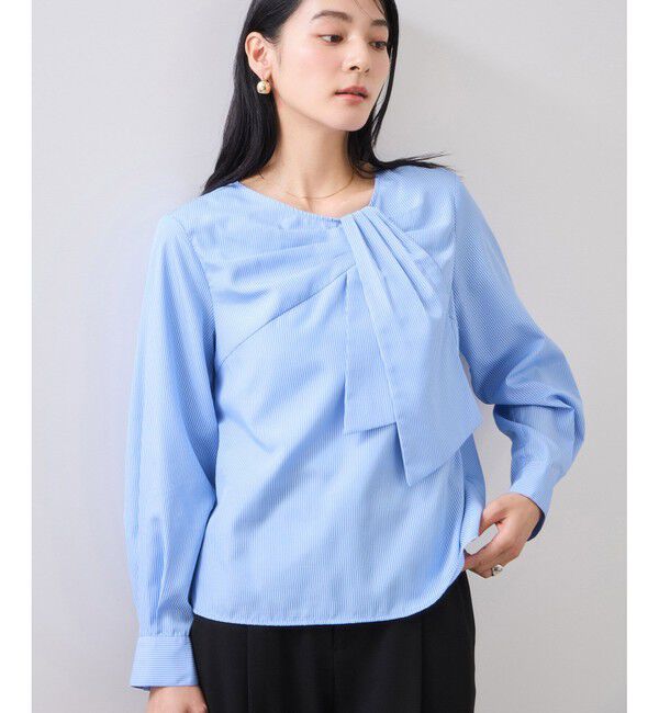 VIS「フロントねじりデザインブラウス」|シャツ・ブラウス|