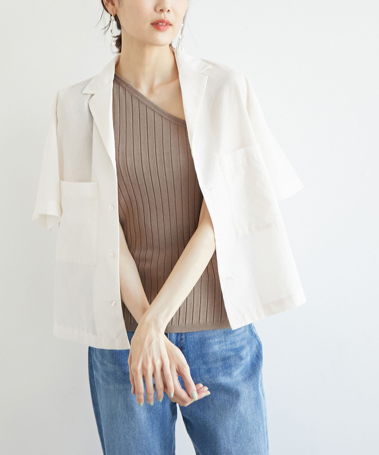 Rope&rsquo;Picnic「ワンショルカップ付インナー」|タンクトップ|