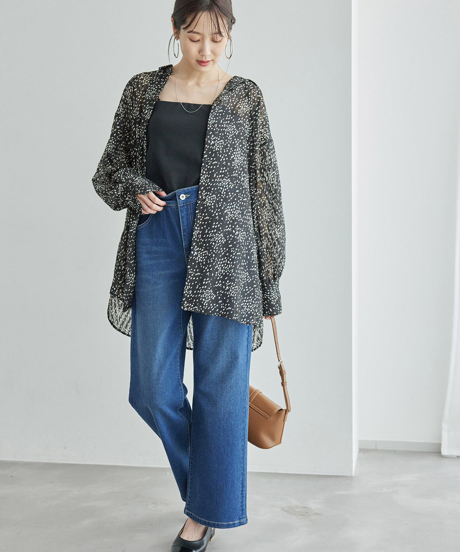 Rope&rsquo;Picnic「2WAY/シアー柄リボンブラウス」|シャツ・ブラウス|