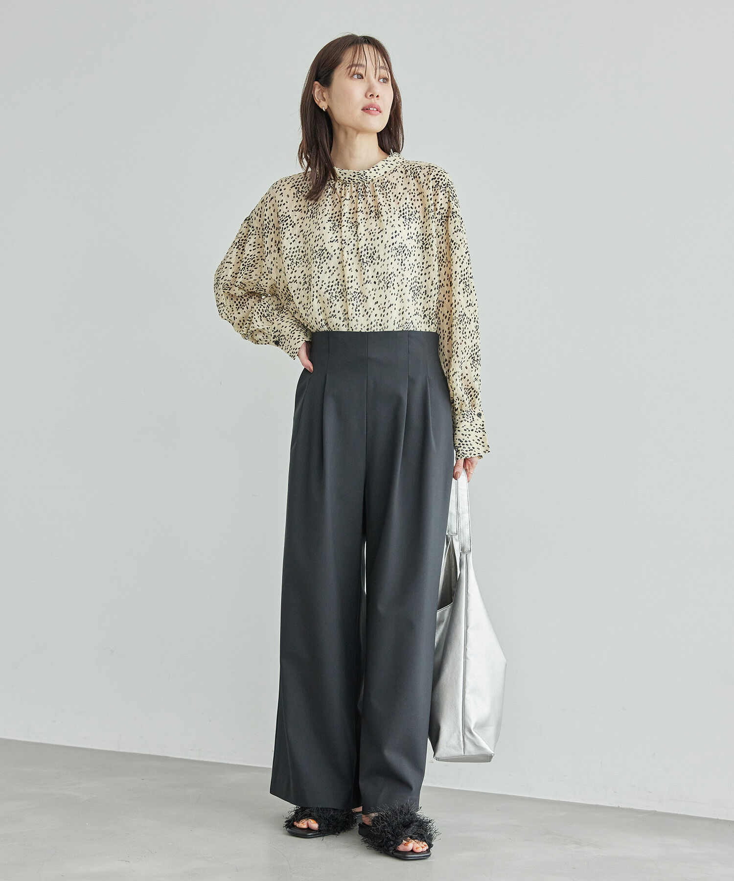 Rope&rsquo;Picnic「2WAY/シアー柄リボンブラウス」|シャツ・ブラウス|