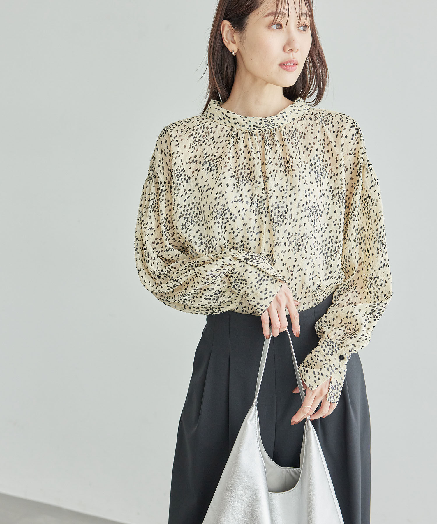 Rope&rsquo;Picnic「2WAY/シアー柄リボンブラウス」|シャツ・ブラウス|