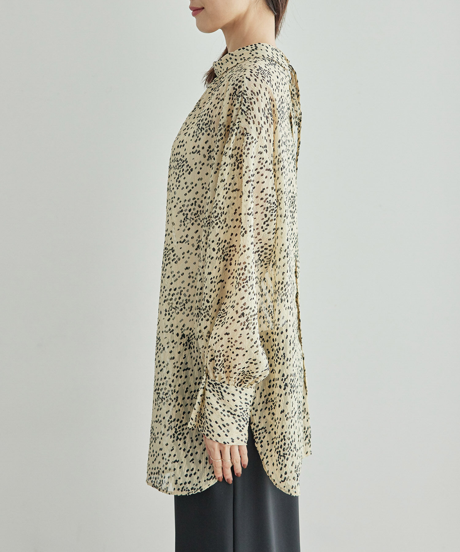 Rope&rsquo;Picnic「2WAY/シアー柄リボンブラウス」|シャツ・ブラウス|