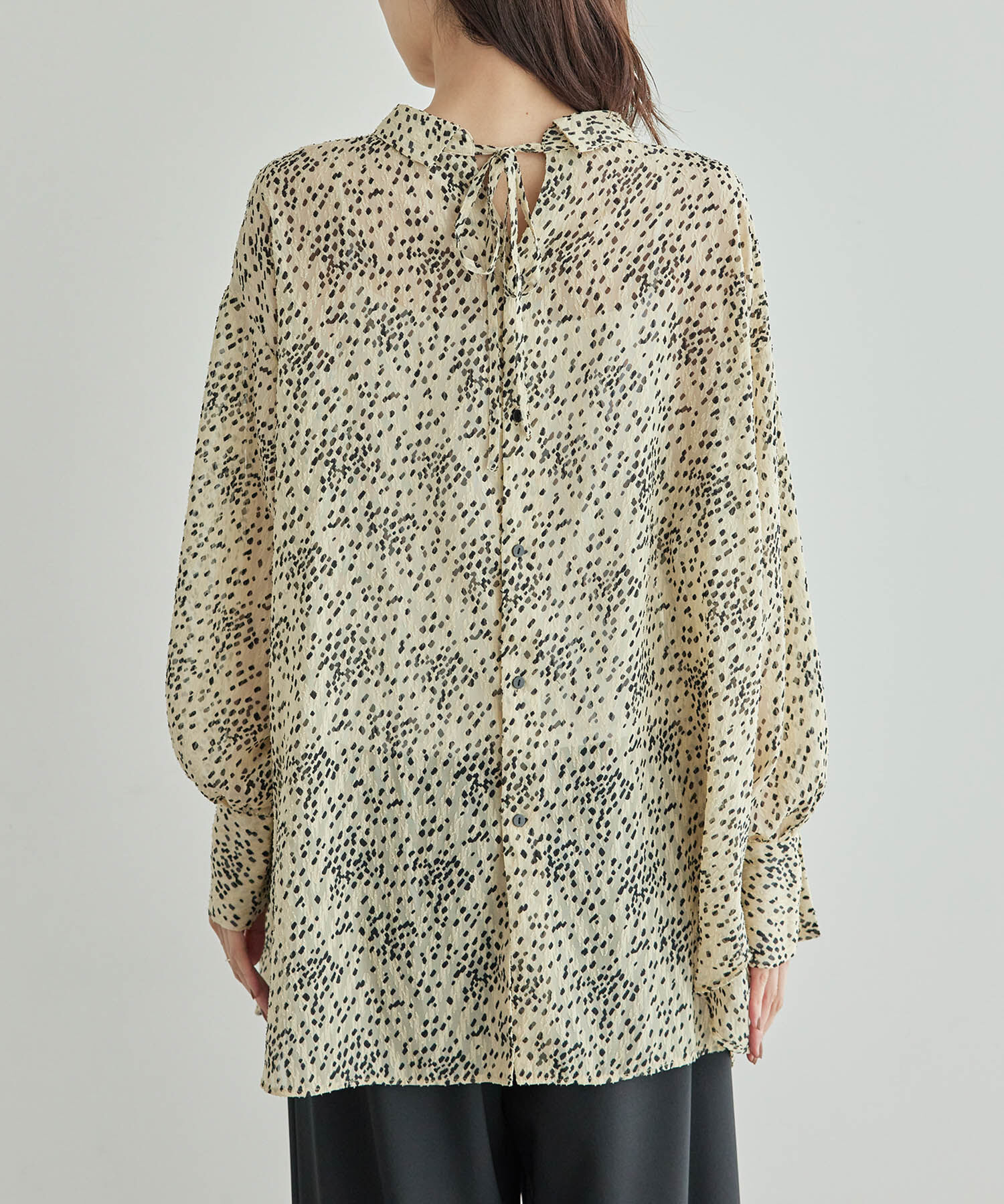 Rope&rsquo;Picnic「2WAY/シアー柄リボンブラウス」|シャツ・ブラウス|