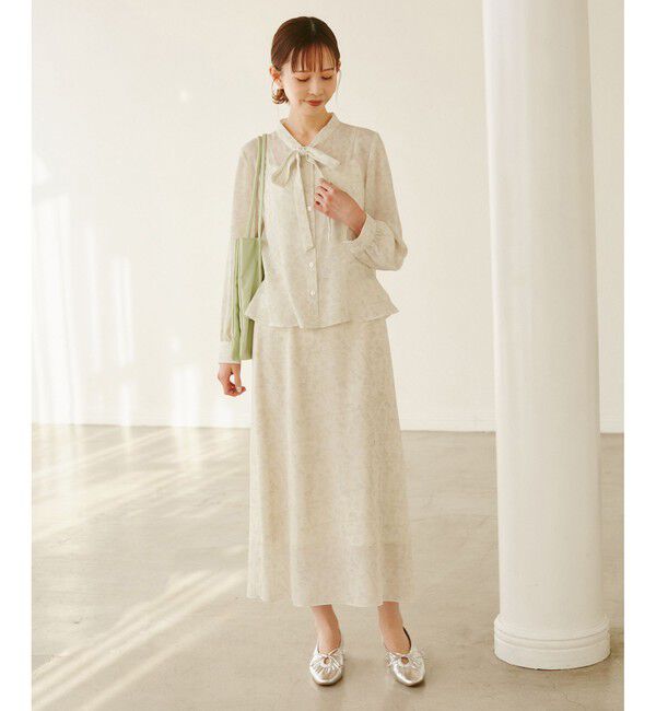 Rope&rsquo;Picnic「【YOKU MOKU/ヨックモック&times;ROPE' PICNIC】リボンブラウス」|シャツ・ブラウス|