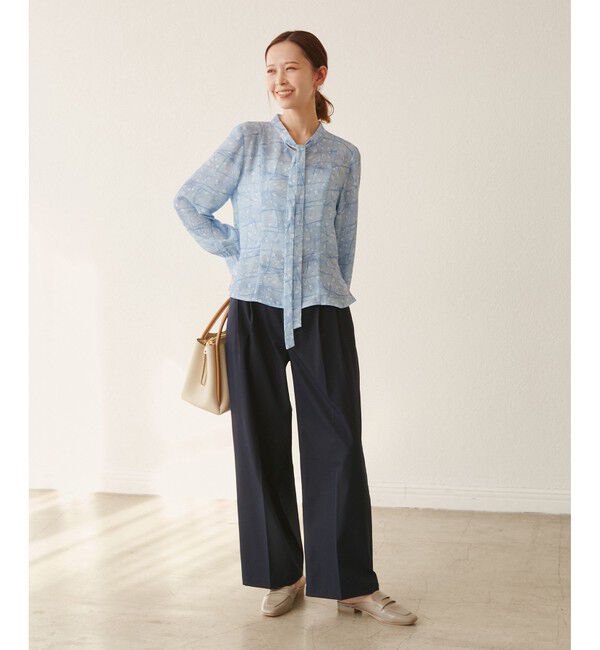 Rope&rsquo;Picnic「【YOKU MOKU/ヨックモック&times;ROPE' PICNIC】リボンブラウス」|シャツ・ブラウス|