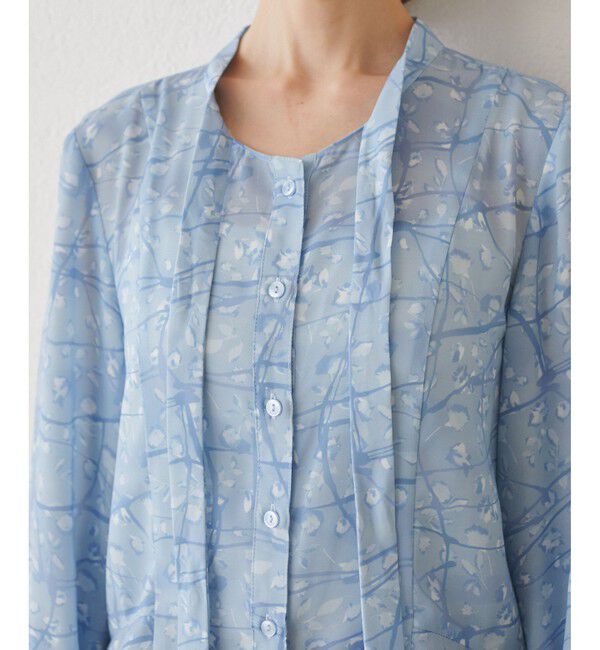 Rope&rsquo;Picnic「【YOKU MOKU/ヨックモック&times;ROPE' PICNIC】リボンブラウス」|シャツ・ブラウス|