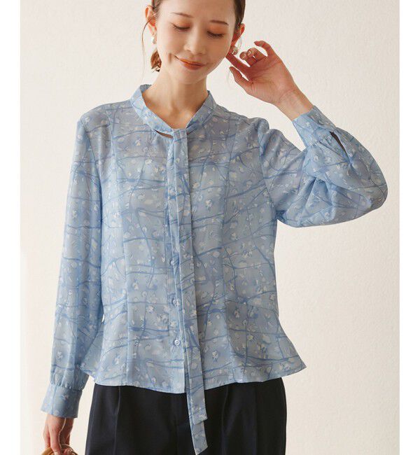 Rope&rsquo;Picnic「【YOKU MOKU/ヨックモック&times;ROPE' PICNIC】リボンブラウス」|シャツ・ブラウス|