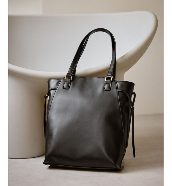 ROPE PICNIC PASSAGE「VERTICALスリムリボントートバッグ/A4対応」|トートバッグ|ブラック(01)