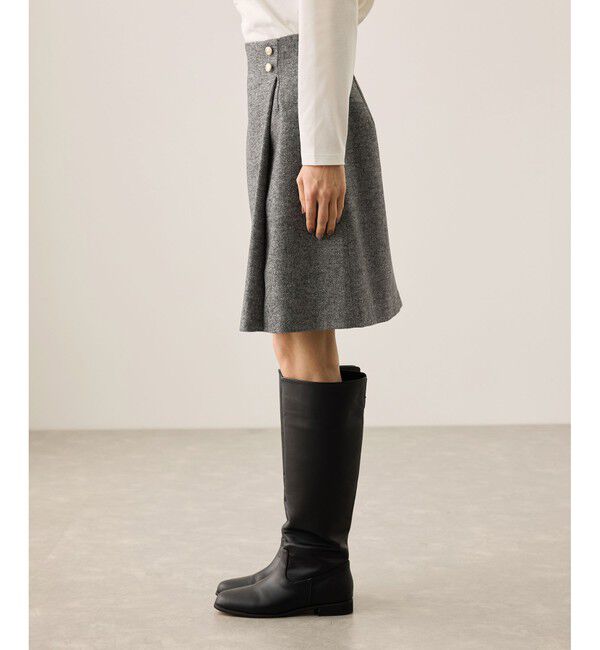 Rope&rsquo;Picnic「ラメカルゼラップ風金ボタンミニスカート」|スカート|