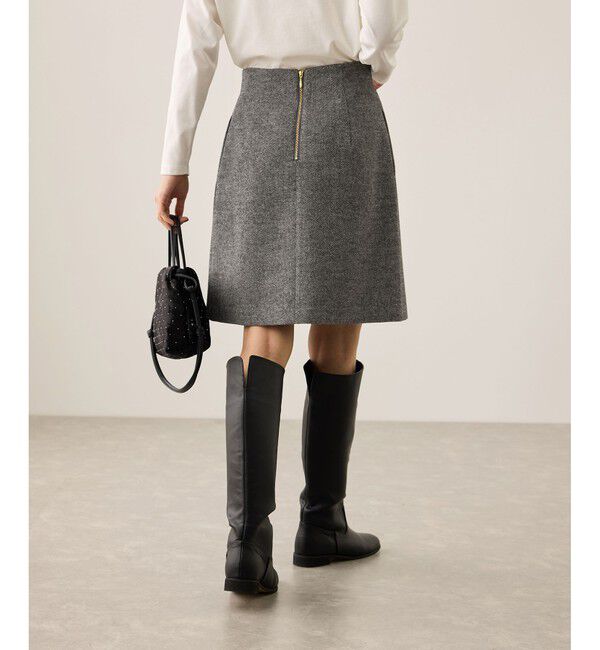 Rope&rsquo;Picnic「ラメカルゼラップ風金ボタンミニスカート」|スカート|