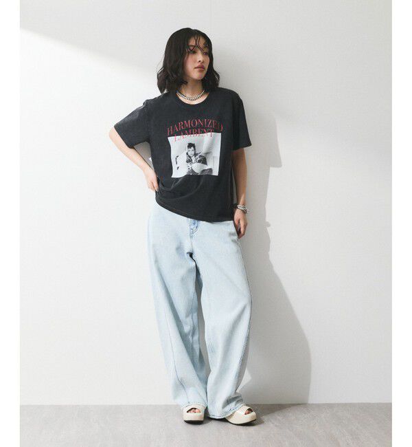 ADAM ET ROPE'「【WEB限定】RECORDSガーメントダイTシャツ」|Tシャツ・カットソー|