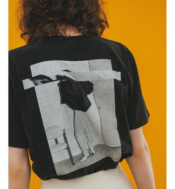 ADAM ET ROPE'「【WEB限定】RECORDSガーメントダイTシャツ」|Tシャツ・カットソー|ブラック系(04)