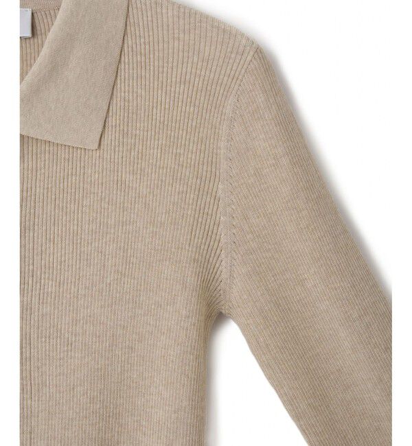 ADAM ET ROPE'「ポロニットリブカーディガン」|カーディガン|