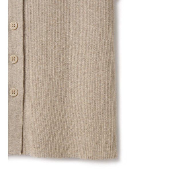 ADAM ET ROPE'「ポロニットリブカーディガン」|カーディガン|