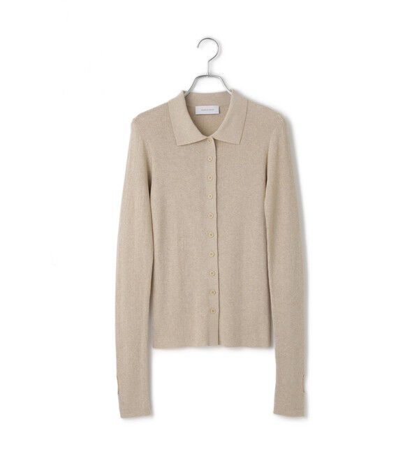 ADAM ET ROPE'「ポロニットリブカーディガン」|カーディガン|