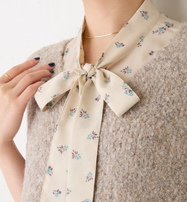  「【PAPILLONNER/パピヨネ】小花柄アタッチドボウタイカラー」|その他|