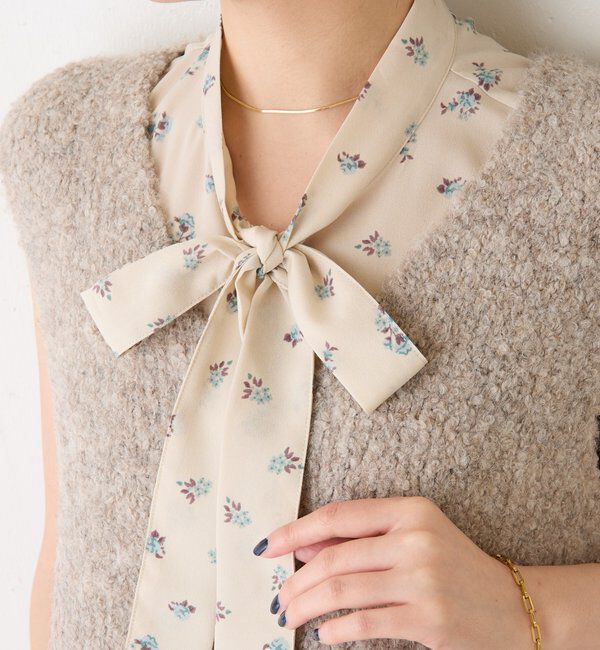  「【PAPILLONNER/パピヨネ】小花柄アタッチドボウタイカラー」|その他|