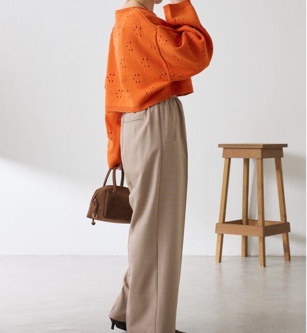  「透かし編みCニット」|ニット・セーター|