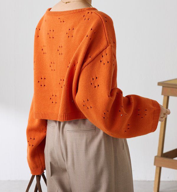 「透かし編みCニット」|ニット・セーター|