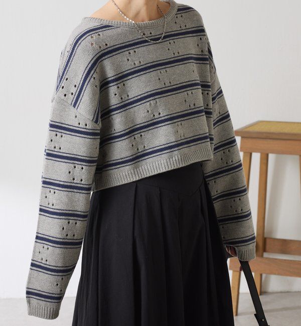  「透かし編みCニット」|ニット・セーター|