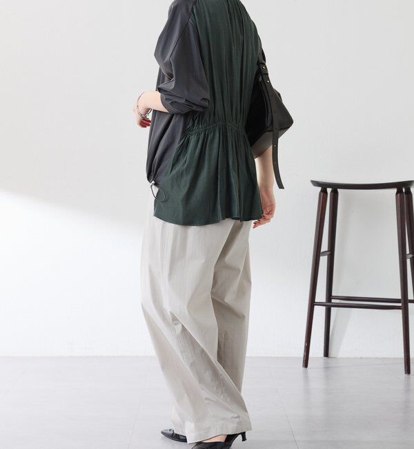  「ドッキング裾ドロストカットソー」|Tシャツ・カットソー|