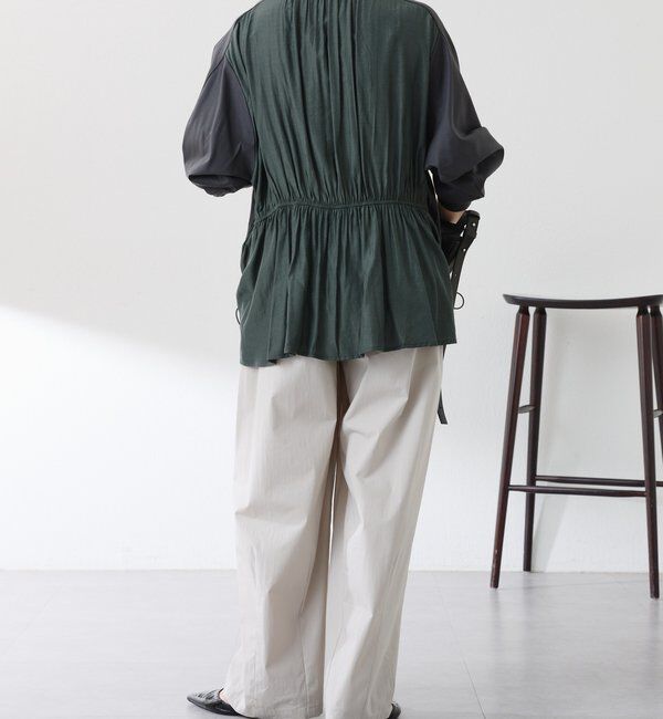  「ドッキング裾ドロストカットソー」|Tシャツ・カットソー|