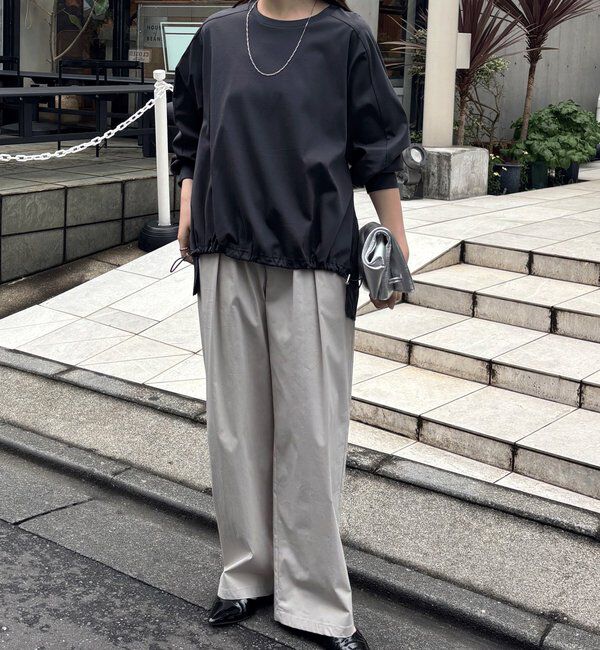  「ドッキング裾ドロストカットソー」|Tシャツ・カットソー|