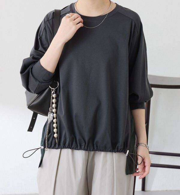  「ドッキング裾ドロストカットソー」|Tシャツ・カットソー|