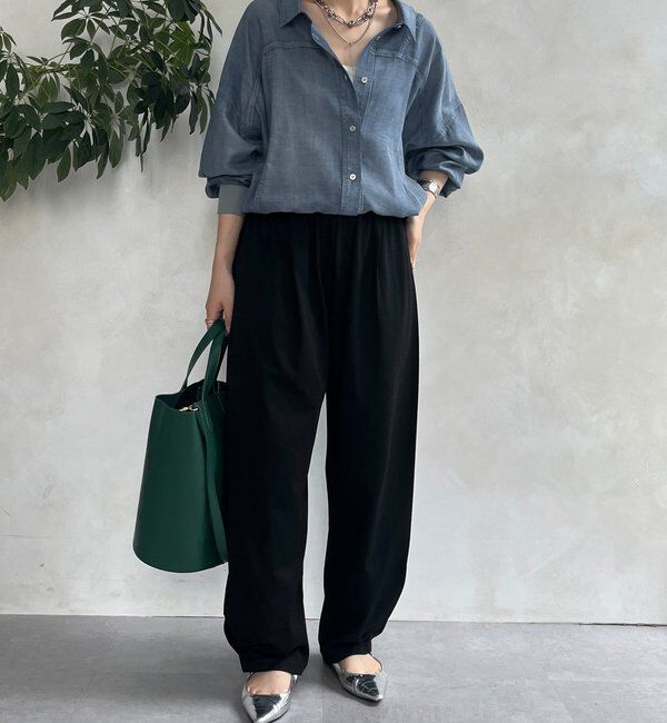  「【WEB限定】サイドタックカービーパンツ」|チノ|