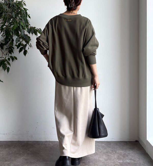  「フェイクスエードフロントスリットタイトスカート」|スカート|